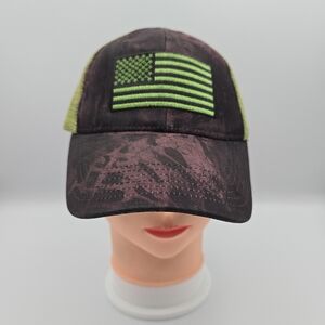 Pugs Embroidered American Flag Trucker Adjustable Snapback Hat